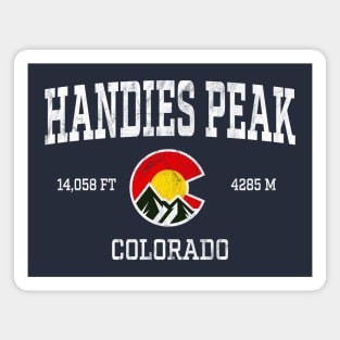 Handies Peak Colorado 14ers Vintage Athletic Mountains Magnet